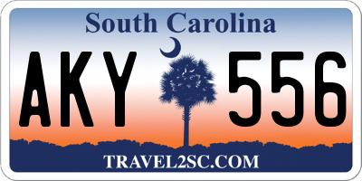 SC license plate AKY556