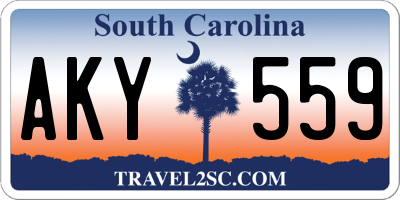 SC license plate AKY559