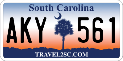 SC license plate AKY561