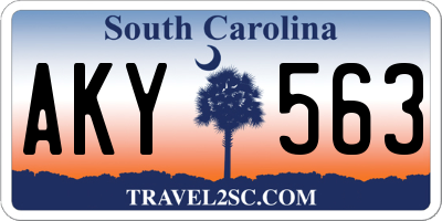 SC license plate AKY563