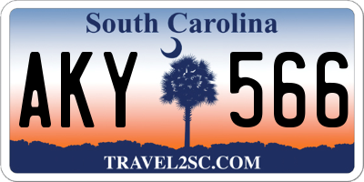SC license plate AKY566