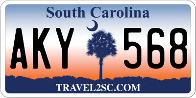 SC license plate AKY568