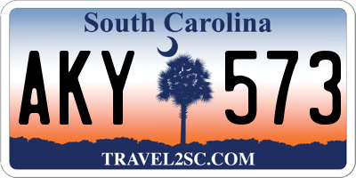 SC license plate AKY573