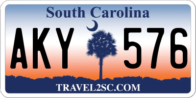 SC license plate AKY576