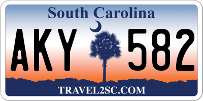 SC license plate AKY582