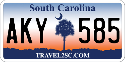 SC license plate AKY585