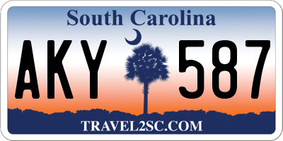 SC license plate AKY587