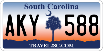 SC license plate AKY588
