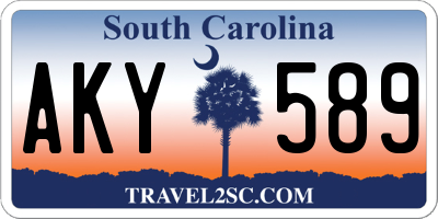 SC license plate AKY589