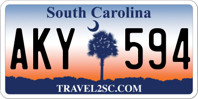 SC license plate AKY594
