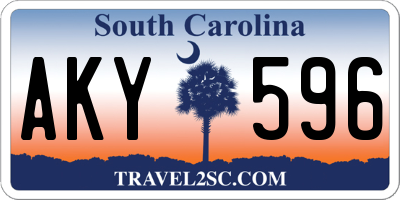 SC license plate AKY596