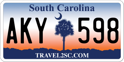 SC license plate AKY598