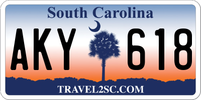 SC license plate AKY618