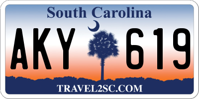 SC license plate AKY619