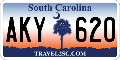 SC license plate AKY620