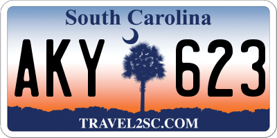 SC license plate AKY623