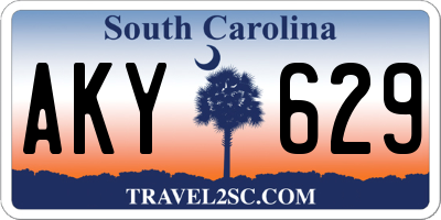 SC license plate AKY629