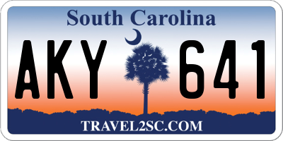 SC license plate AKY641