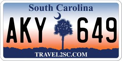 SC license plate AKY649