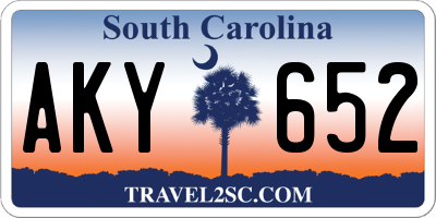 SC license plate AKY652