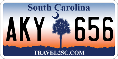 SC license plate AKY656