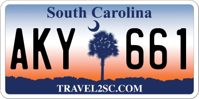 SC license plate AKY661