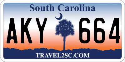 SC license plate AKY664