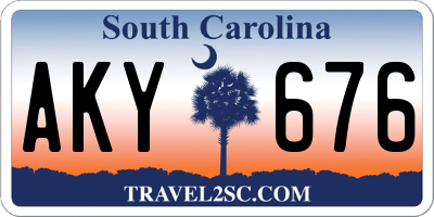 SC license plate AKY676