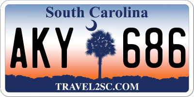 SC license plate AKY686