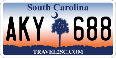 SC license plate AKY688