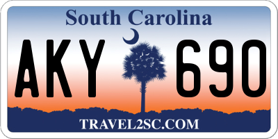 SC license plate AKY690