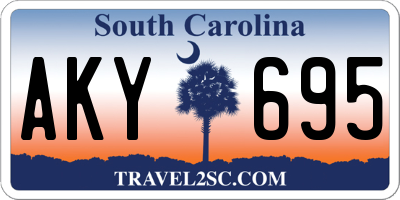 SC license plate AKY695