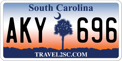 SC license plate AKY696