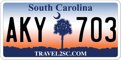 SC license plate AKY703