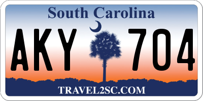 SC license plate AKY704