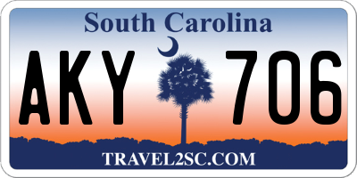 SC license plate AKY706