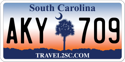 SC license plate AKY709