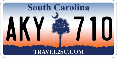 SC license plate AKY710