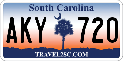 SC license plate AKY720