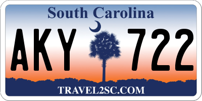 SC license plate AKY722