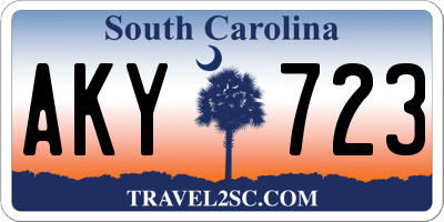 SC license plate AKY723