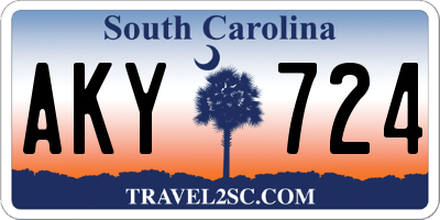 SC license plate AKY724