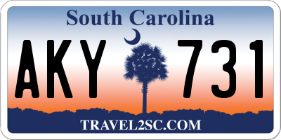 SC license plate AKY731