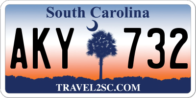 SC license plate AKY732