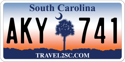 SC license plate AKY741
