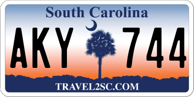 SC license plate AKY744