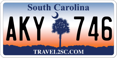 SC license plate AKY746