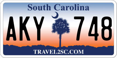 SC license plate AKY748