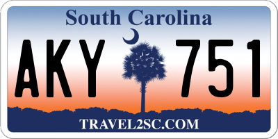 SC license plate AKY751
