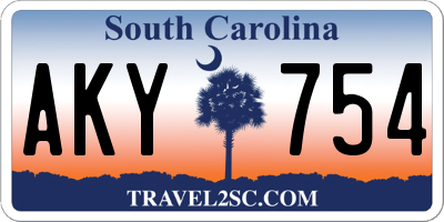 SC license plate AKY754